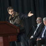 Inventor and FIRST founder Dean Kamen was joined by Michigan Gov. Rick Snyder and Ken Morris of General Motors at a FIRST press event during the North American International Auto Show in Detroit, Mich. (Photo: Business Wire) 