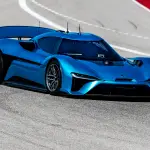 On February 23rd 2017, the NIO EP9 set the COTA track record with a time of 2 minutes 40.33 seconds and a top speed of 160 mph. On that same date, the NIO EP9 also beat the fastest lap time for a production car with a driver. The lap time clocked 2 minutes and 11.33 seconds and a top speed of 170 mph. (Photo: Business Wire)	
