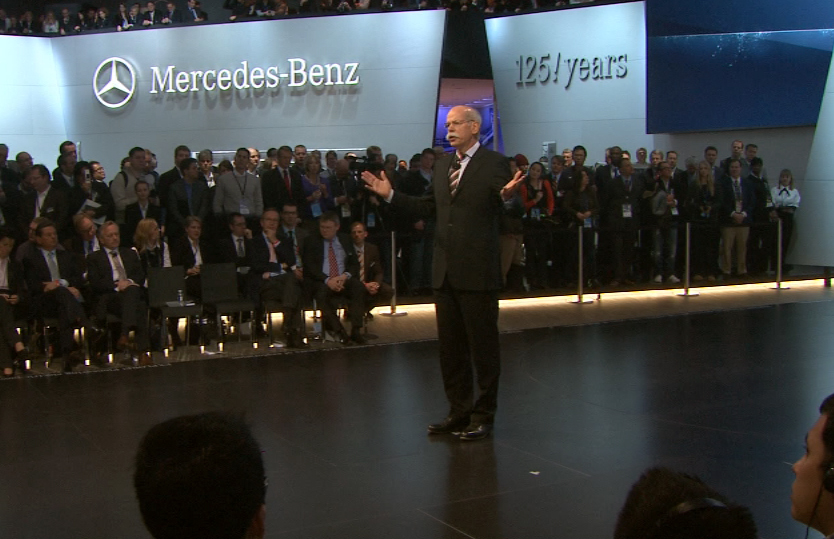 Daimler AG chief executive Dieter Zetsche leads the MercedesBenz 