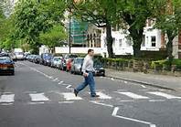 Person crossing street