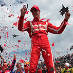 Sebastien Bourdais, driver of the Mouser-sponsored No. 18 car, celebrates his last-to-first win at the Firestone Grand Prix of St. Petersburg. The amazing win marks Bourdais' 36th IndyCar victory. Mouser Electronics and Molex are teaming up to sponsor the No. 18 car this season. (Photo: Business Wire)