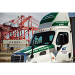 A TTSI Port Drayage Truck Makes a Container Delivery at the Port of Los Angeles. (Photo: Business Wire)