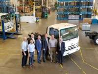 Spartan Motors Hosts General Motors and Isuzu Executives as First Chevrolet Medium Duty Truck Rolls off its Production Line
