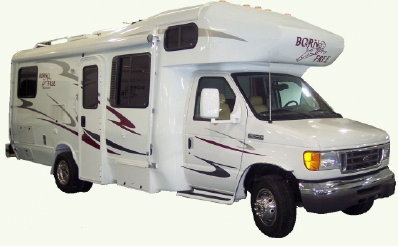 2006 Born Free 26' Rear Side Bed Standard Specifications and Dimensions