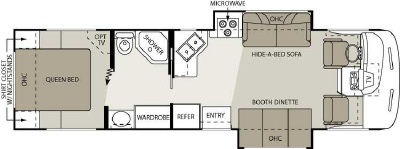 2006 Four Winds Hurricane 31D Floorplan