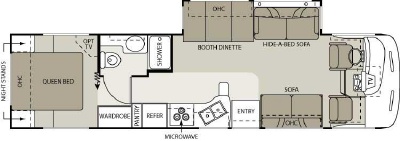 2006 Four Winds Hurricane 33H Floorplan