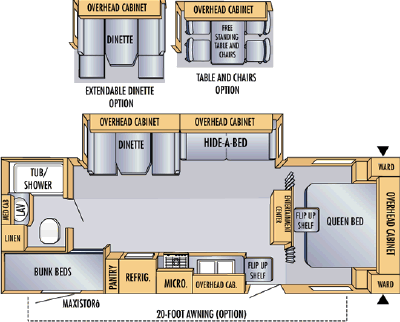 2007 Jayco Eagle 264BHS Floorplan