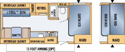 2007 Jayco Jay Feather Sport 218 Floorplan