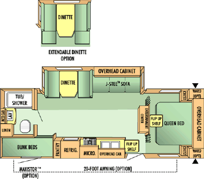 2007 Jayco Jay Flight 26BHS Floorplan