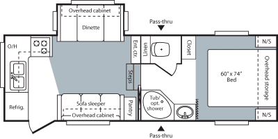 2007 Keystone Hornet 245RK Floorplan