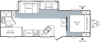 2007 Keystone Hornet 27BHS Floorplan