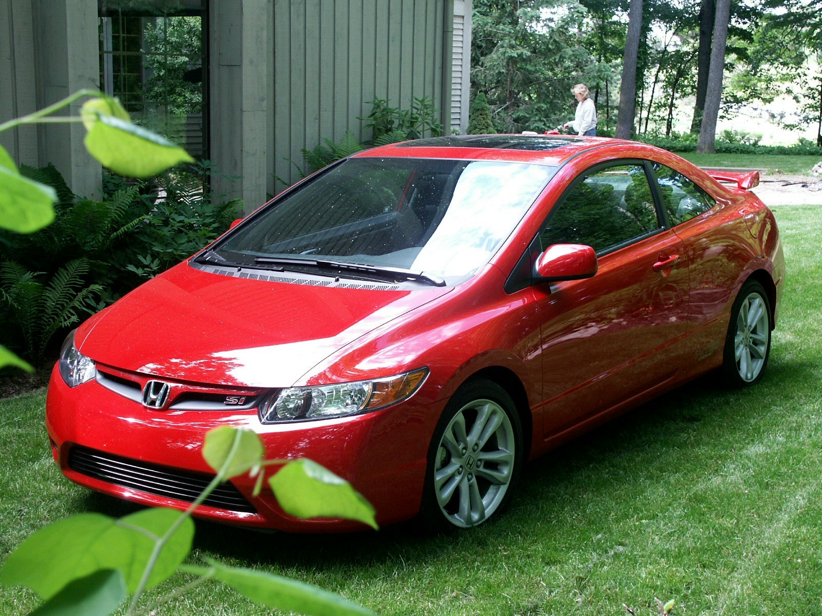 2006 honda civic 2 door red