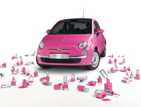 Pink Fiat 500 (select to view enlarged photo)