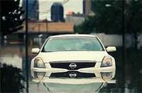 car in flood