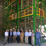 Recent visit to T-Cat8 unit in Silsbee, TX by Toyota Tsusho & Anellotech (Photo: Business Wire)