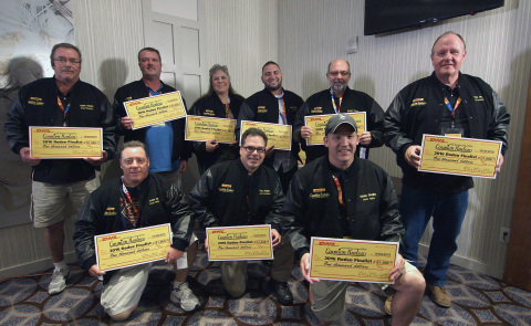 DHL awarded the nine couriers from across the U.S. with the highest scores in its long-term driver safety competition, the Safe-Driving Rodeo, a real-time test of the couriers' defensive driving skills. (Photo: Business Wire)
