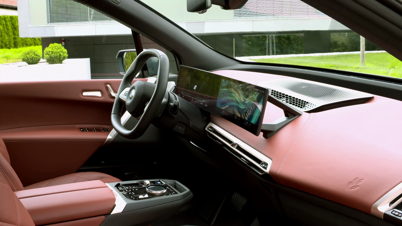 BMW iX interior discretely integrates high-tech features