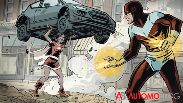 DC Comic Artist Illustrates What Happens To Cars When Superheroes Attack