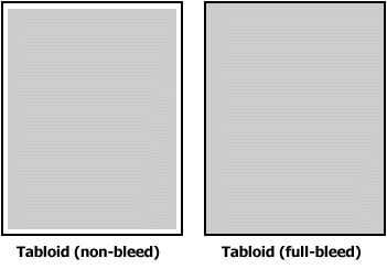 Tabloid non/full-bleed