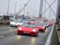 Ferrari Owners Club GB Celebrate 50th Anniversary With Special Parade Across Forth Road Bridge +VIDEO