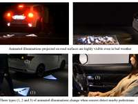 Mitsubishi Electric Develops Ground-Illuminating Indicators for Vehicles