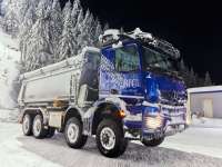 Mercedes-Benz trucks in operation at the Biathlon World Cup in Oberhof